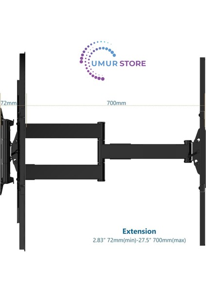 UE85U8000FUXTK 85'' 4K Ultra Hd Smart LCD LED Televizyon Büyük Ekranlar Için Hareketli Askı Aparatı indirimleri