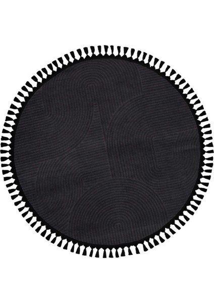 Rölyef Joy Daire Kaymaz Taban Kesme Halı Pon Pon Saçak fiyatları