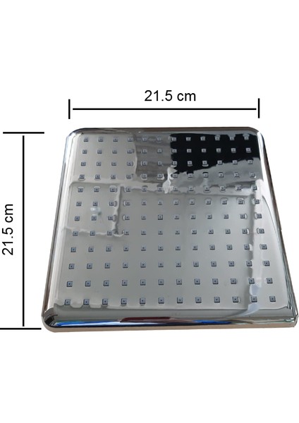 | Dushlux Paslanmaz, Krom, Kare Tasarım, Yağmurlama Tepe Duşlu Set indirimleri