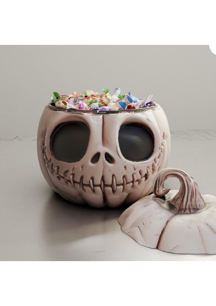 Jack Skellington Balkabağı 2025 Baskısı - Cadılar Bayramı Fener Dekoru - Hayır 3D Baskıyı Destekler Stl/3mf indirimleri