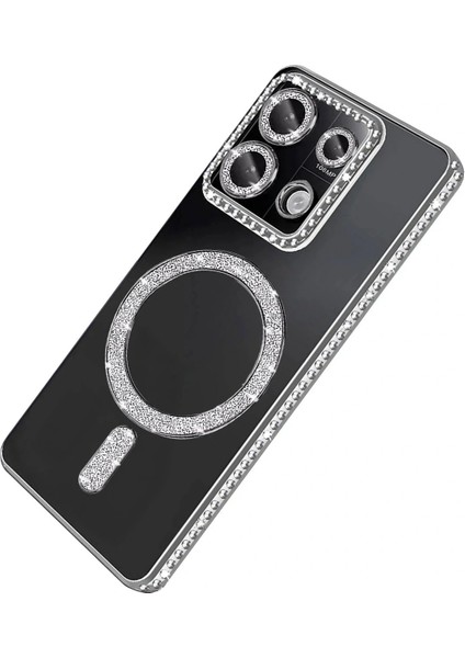 Xiaomi Redmi Note 13 Pro 4g Joke Simli Magneticsafe Kılıf - Gümüş fırsatları