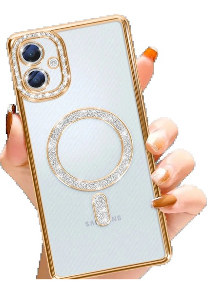 Samsung Galaxy A06 Joke Simli Magneticsafe Kılıf - Gold fiyatları
