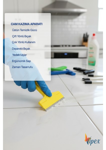 Cam Kazıma Aparatı Seti (Sap ve Jilet) fiyatları