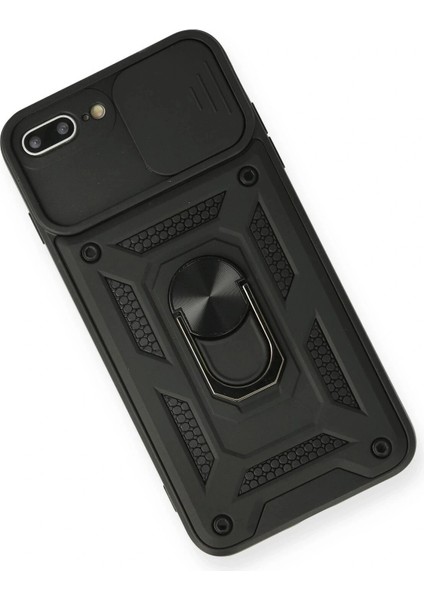 iPhone 7 Plus Kılıf Pars Lens Yüzüklü Silikon - Siyah modelleri