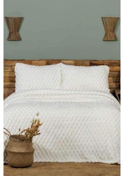 Polen Battaniye Seti Tek Kişilik Wellsoft 2 Parça (180X240 Cm) Ekru