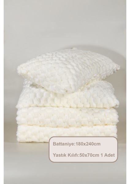 Polen Battaniye Seti Tek Kişilik Wellsoft 2 Parça (180X240 Cm) Ekru indirimleri