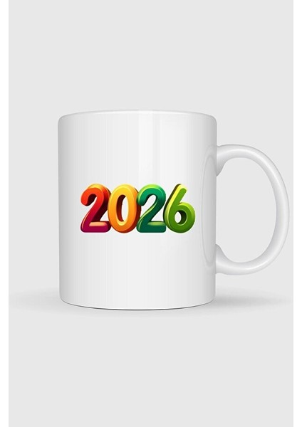 2026 Yılbaşı Tasarımlı Kupa Bardak