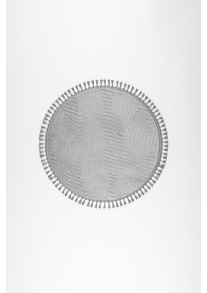 Rölyef Joy Daire Kaymaz Taban Kesme Halı Pon Pon Saçak fiyatları