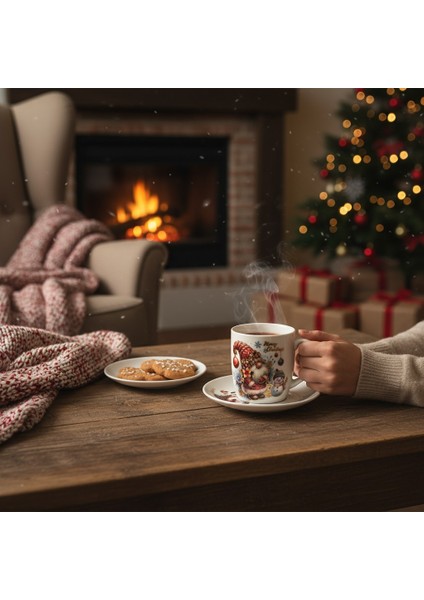 Hediyelik Seramik Yeni Yıl Temalı 3’lü Kupa ve Tabak Hediye Seti Çam Ağacı Noel Baba Yılbaşı Konseptli Kupa Mug Bardak Seti (Noel Baba Kardan Adam Mug) fiyatları