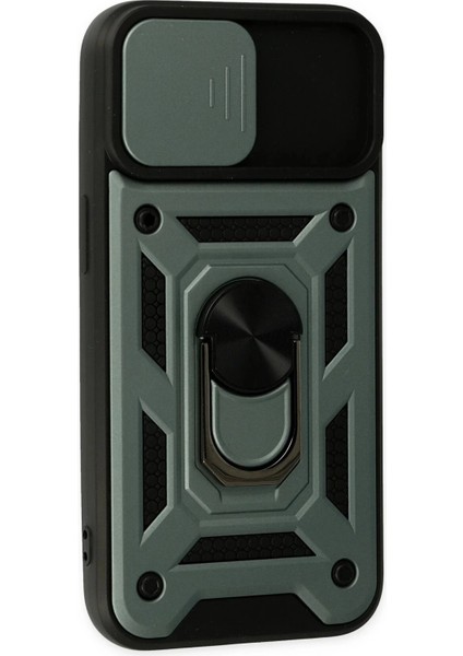 iPhone 14 Kılıf Pars Lens Yüzüklü Silikon - Yeşil fiyatları