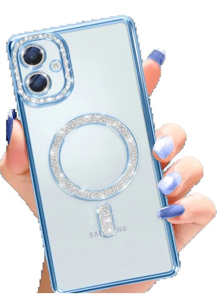 Samsung Galaxy A06 Joke Simli Magneticsafe Kılıf - Mavi fiyatları