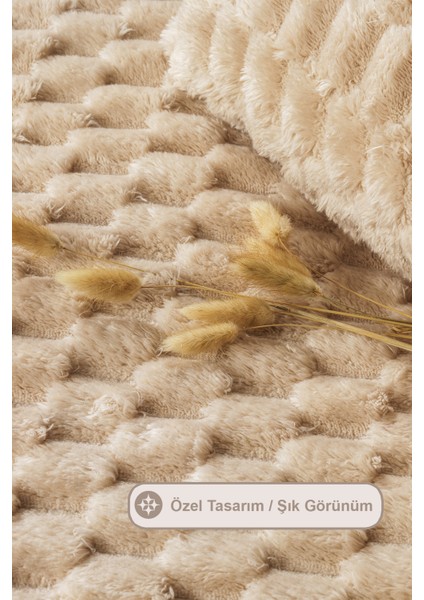 Polen Battaniye Seti Çift Kişilik Wellsoft 3 Parça (230X250 Cm) Cappuccino modelleri