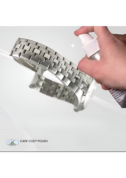 Saat, Takı ve Aksesuar Çizik Giderici, Parlatma ve Bakım Kiti Set - Cape Cod Kutu 12'li & %100 At Kılı Fırça & Temizlik Spreyi