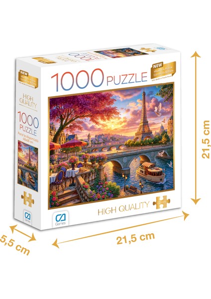 Paris'te Akşamüstü - 1000 Parçalı Puzzle - 48 x 68 cm