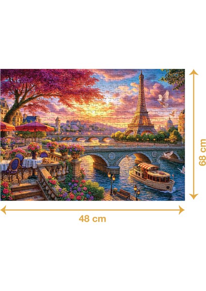 Paris'te Akşamüstü - 1000 Parçalı Puzzle - 48 x 68 cm fiyatları