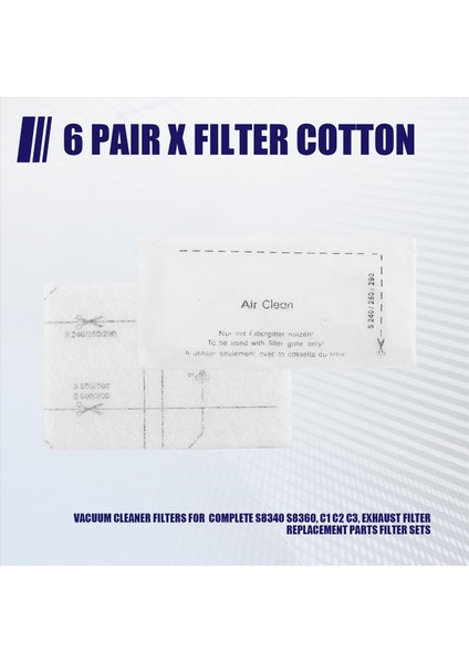 S8340 S8360, C1 C2 C3 ve Egzoz Filtresi Yedek Parça Setleri Için Elektrikli Süpürge Filtreleri (Yurt Dışından) fırsatları