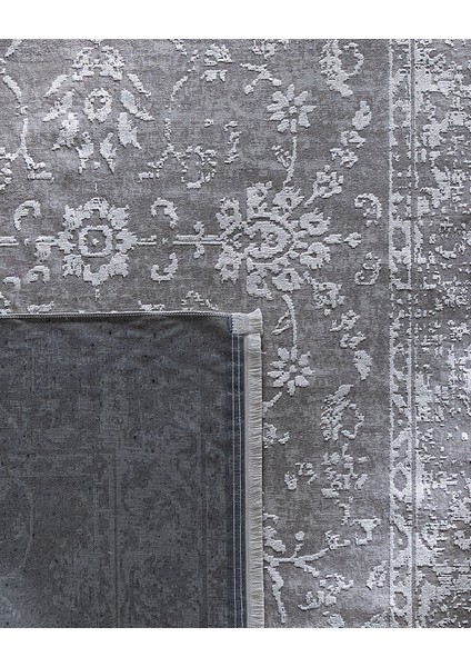 Aubane Iplik Boyalı Kadife Halı - Koyu Gri - 120X180 cm fiyatları