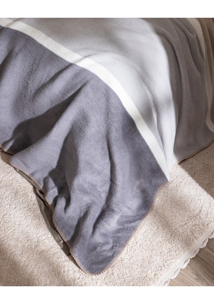 Lorven Çift Kişilik Jakarlı Pamuklu Battaniye - Gri/bej fırsatları