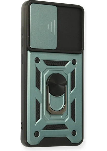 Samsung Galaxy A32 Kılıf Pars Lens Yüzüklü Silikon - Yeşil fiyatları