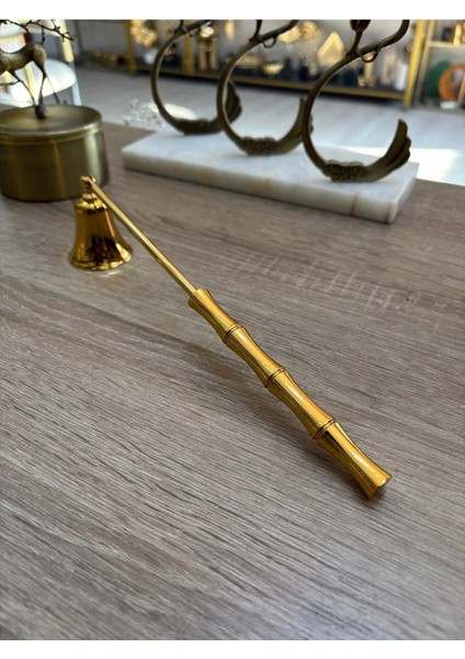 Bambu Saplı Mum Söndürücü-Gold