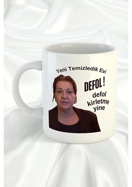 Yaprak Dökümü Yeni Temizledik Evi Tasarımlı Hediye Kupa Bardak