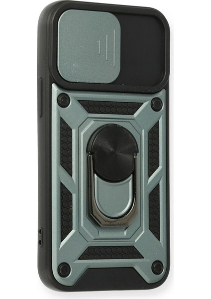 iPhone 11 Kılıf Pars Lens Yüzüklü Silikon - Yeşil fiyatları