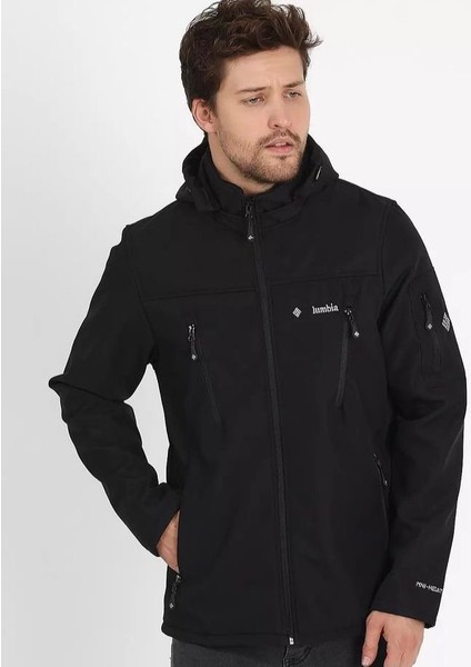 Taktikal Tactikal Softjel Içipolar Sıvı ve Rüzgar Geçirmez Outdoor Kışlık Mont Kapüşon Fermuarlı