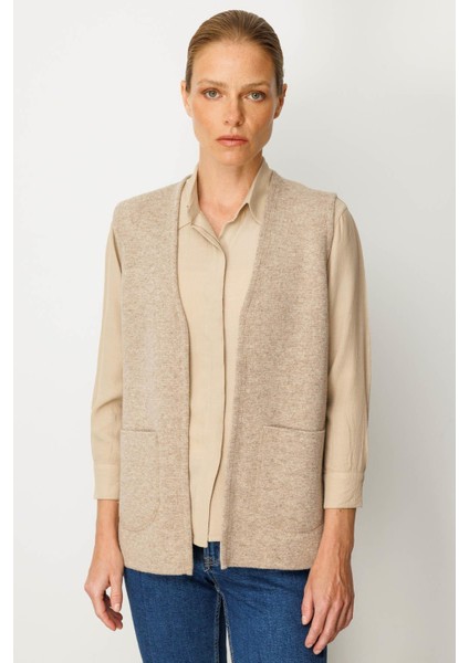 25044 Desen Triko Çelik Örgü Anne Yeleği