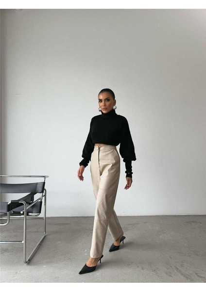 Deri Pantolon Diz Parçalı - Taş modelleri