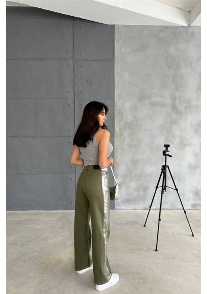 Gabardin Palazzo Pantolon - Haki fırsatları