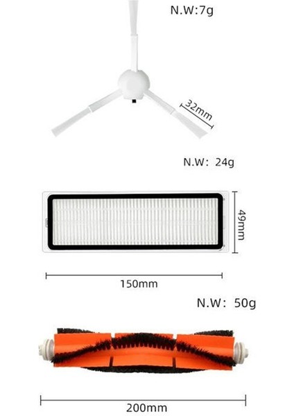 Vakumlu Paspas 1c 2c 1t STYTJ01ZHM F9 Fırça Filtreli Robot Süpürge Parçaları Için Yedek Kitler (Yurt Dışından) modelleri