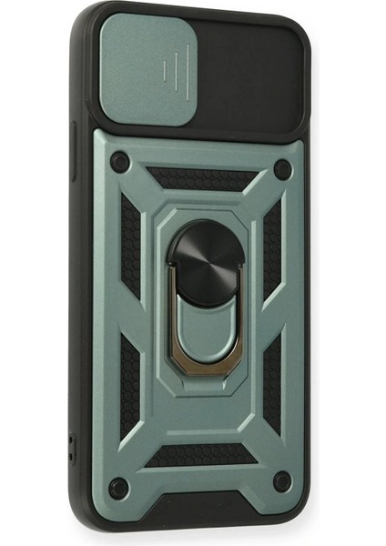 iPhone 11 Pro Kılıf Pars Lens Yüzüklü Silikon - Yeşil fiyatları