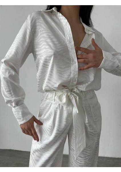 Gömlek - Pantolon Saten Ikili Takım modelleri