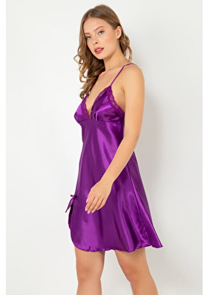 Dantelli Yırtmaçlı Saten Gecelik Kadınlar İçin Zarif Tasarım ve Rahat Kesim indirimleri