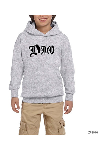 Dio Gri Çocuk Kapşonlu Sweatshirt