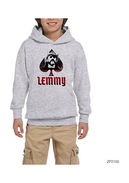 Motörhead Lemmy Gri Çocuk Kapşonlu Sweatshirt