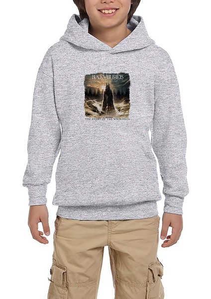 Black Veil Brides Wretched & Divine The Story Of The Wild Ones Gri Çocuk Kapşonlu Sweatshirt