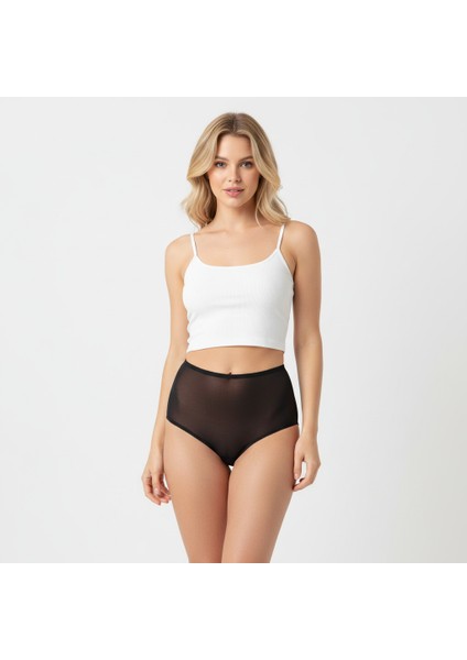 Kadın Yüksek Bel Transparan Tül Külot BB2058 modelleri