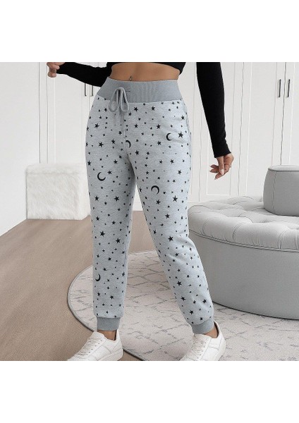 Kadın Yüksek Bel Bağcıklı Desenli Iki Iplik Pantolon fiyatları