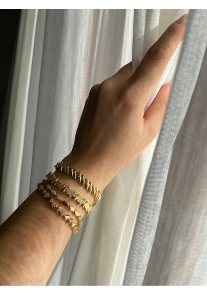 Alpjewel 316 L Xupıng 14 K Kararmaz Çelik Bileklikler Set (Isterseniz Set Ya Da Tek Şekilde Seçilebilir) modelleri