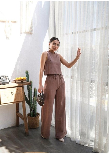 Keten Bluz ve Pantolon Iki̇li̇ Takim fırsatları