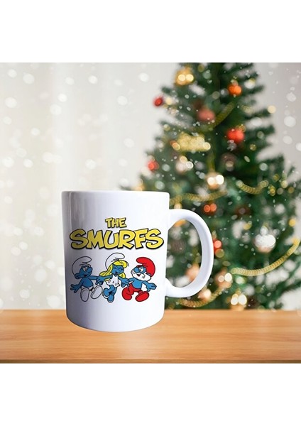 Şirinler - The Smurfs - Şirine Sevgi Temalı Çizgi Karakter Porselen Kupa fiyatları