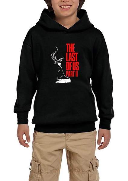 The Last Of Us 2 Ellie Guitar Siyah Çocuk Kapşonlu Sweatshirt