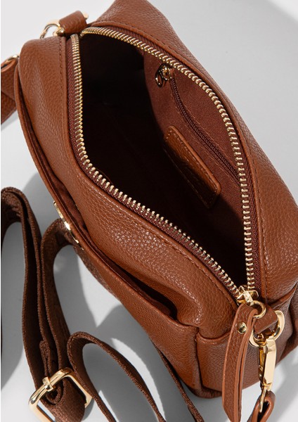 Mühür Logo Detaylı Kahverengi Çapraz Çanta 1912662-34614