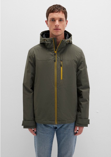 Kapüşonlu Yeşil Ceket 0110606-88487