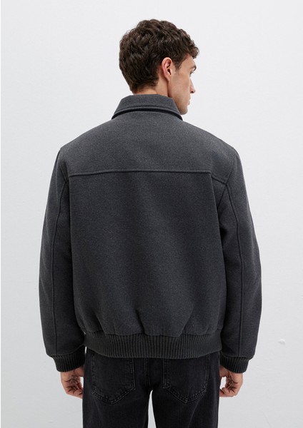Yün Karışımlı Antrasit Ceket 0110658-80023