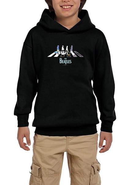 The Beatles Abbey Road Siyah Çocuk Kapşonlu Sweatshirt