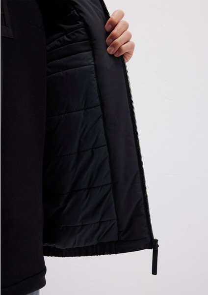 Kapüşonlu Siyah Mont 0110617-71379