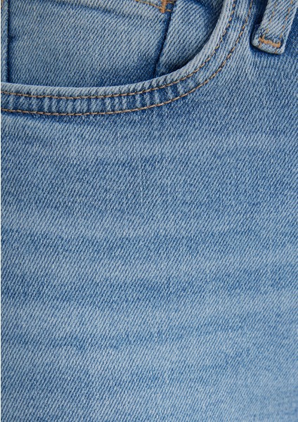 Star Gold Shape Puslu Buz Mavi Jean Pantolon 101077-89180