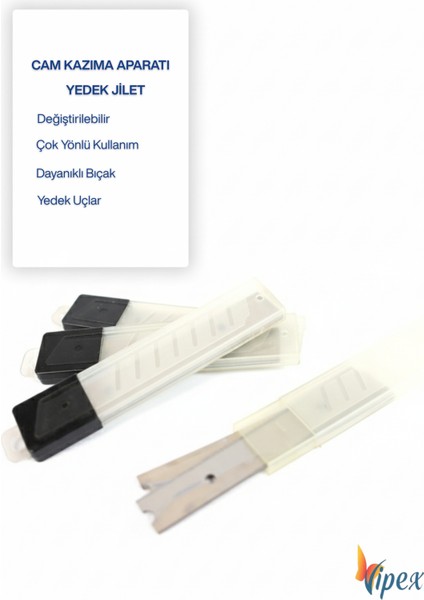 Cam-Yer Kazıma Yedek Jilet 10 Adet (1 Kutu) fiyatları